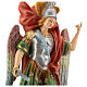 St Michael statue with sword, colored resin 45 cm s2