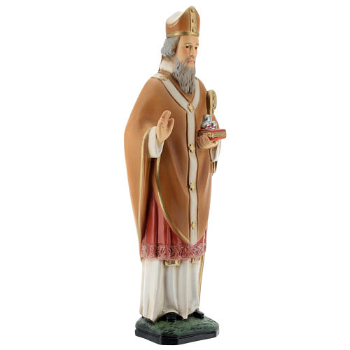 Statua San Nicola di Bari con mitra 30 cm resina colorata 4