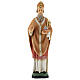 Saint Nicholas of Bari statue with miter, 30 cm colored resin s1
