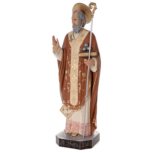 Statue, Heiliger Nikolaus von Myra, 85 cm, Glasfaserkunststoff, farbig gefasst  3