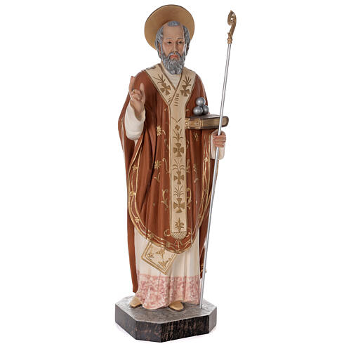 Statue, Heiliger Nikolaus von Myra, 85 cm, Glasfaserkunststoff, farbig gefasst  5