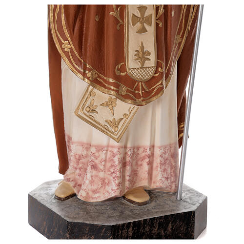 Estatua San Nicolás de Bari 85 cm fibra de vidrio coloreada 4