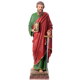 Statue, Heiliger Paulus, 160 cm, Glasfaserkunststoff, farbig gefasst