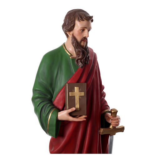 Statue, Heiliger Paulus, 160 cm, Glasfaserkunststoff, farbig gefasst 4