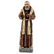 Saint Padre Pio statue with stole, 26 cm colored resin s1