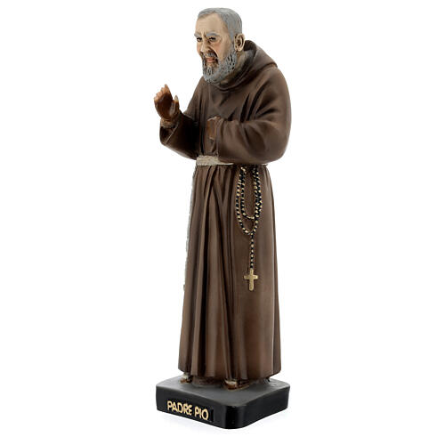Statue Saint Pio 26 cm résine colorée 2