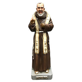 Imagens em Resina e PVC: Imagem São Pio 26 cm resina corada