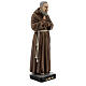 Saint Pio statue, 26 cm colored resin s3