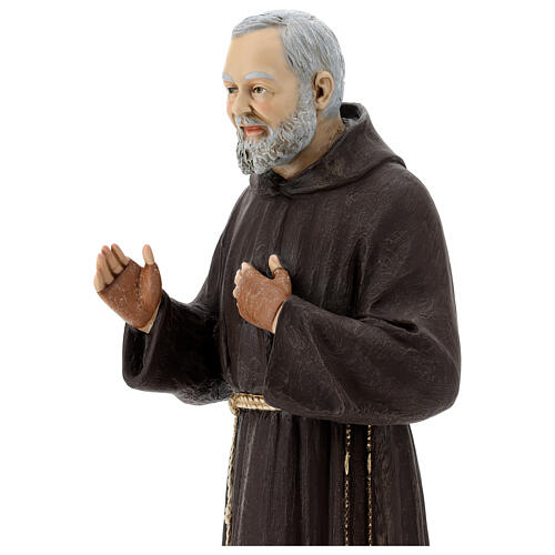 Statue Saint Pio 82 cm fibre de verre colorée 2