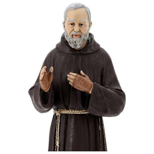 Statue Saint Pio 82 cm fibre de verre colorée 4
