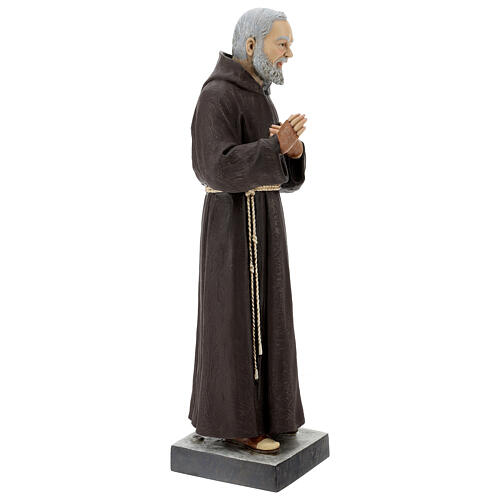 Statue Saint Pio 82 cm fibre de verre colorée 5