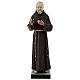 Statue Saint Pio 82 cm fibre de verre colorée s1