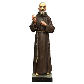 Statue in Vetroresina: Statua San Pio 82 cm vetroresina colorata