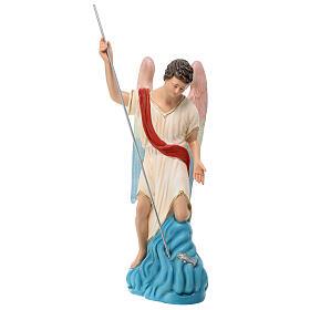 Estatua San Rafael 50 cm fibra de vidrio coloreada