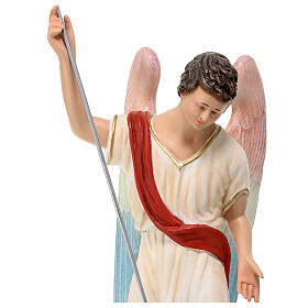 Estatua San Rafael 50 cm fibra de vidrio coloreada