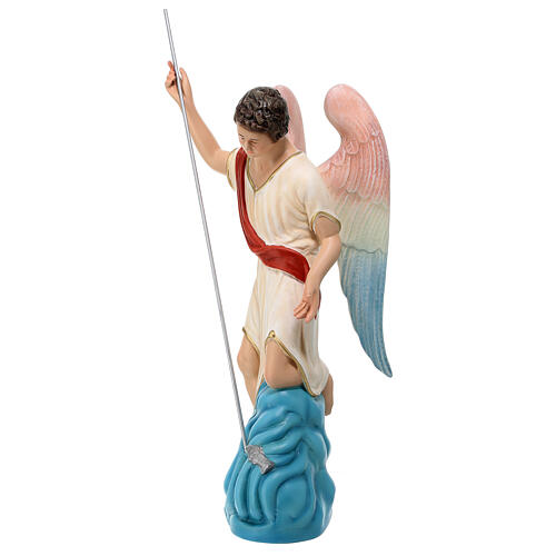 Statue Saint Raphaël 50 cm fibre de verre colorée 3