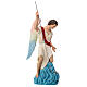 Statue Saint Raphaël 50 cm fibre de verre colorée s5