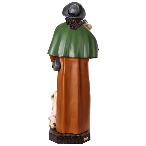 Statue Saint Roch 115 cm fibre de verre colorée avec oeil de verre 16
