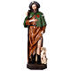 Statue Saint Roch 115 cm fibre de verre colorée avec oeil de verre s1
