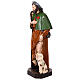 Statue Saint Roch 115 cm fibre de verre colorée avec oeil de verre s7