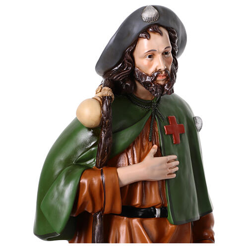 Figura Święty Roch 115 cm włókno szklane malowane oczy szklane 10