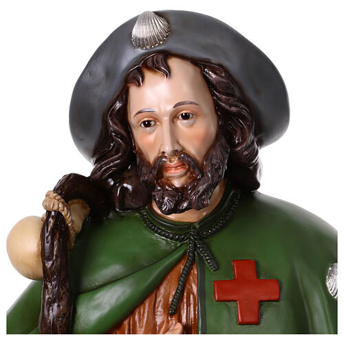 Saint Roch statue, 45 inc colored fiberglass glass eyes 3