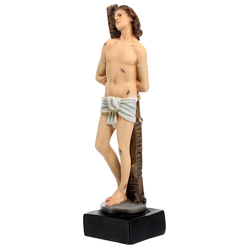 Statua San Sebastiano resina 30 cm colorata 3