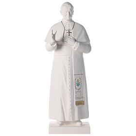 Estatua San Juan Pablo II 90 cm fibra de vidrio coloreada