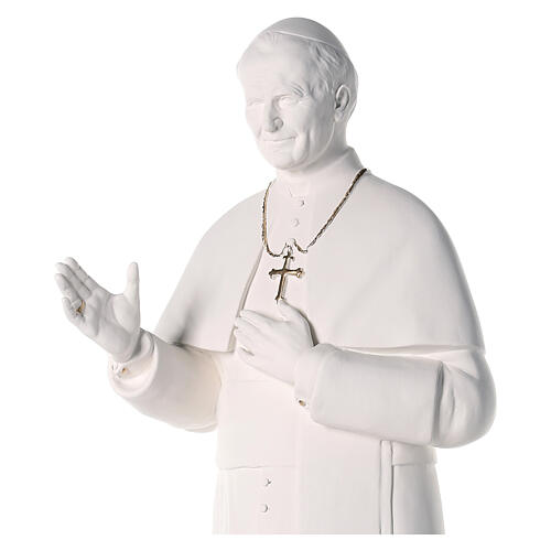 Statue Saint Jean-Paul II 90 cm fibre de verre colorée 2