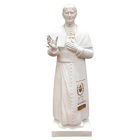 Statue in Vetroresina: Statua San Giovanni Paolo II 90 cm vetroresina bianca