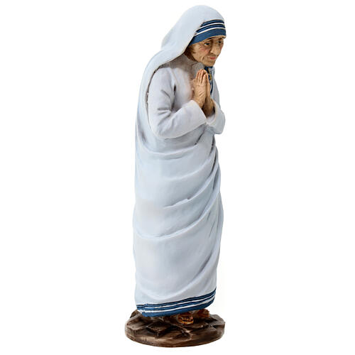 Statue Mère Teresa de Calcutta avec mains jointes résine 25 cm 4
