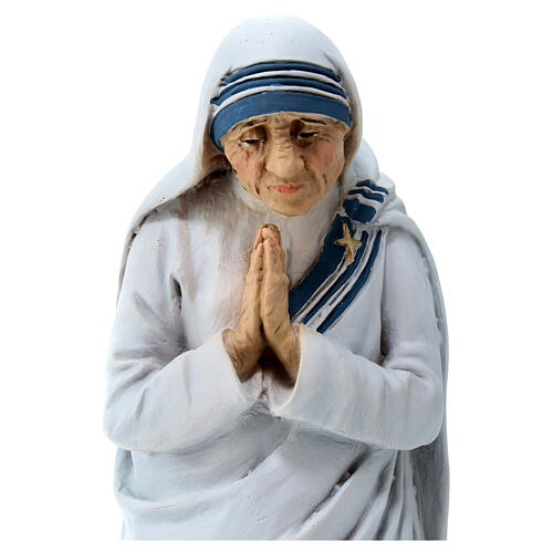 Statua Madre Teresa di Calcutta con mani giunte resina 25 cm 2