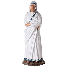 Statue, Heilige Teresa von Kalkutta mit verschränkten Armen, 110 cm, Glasfaserkunststoff, farbig gefasst