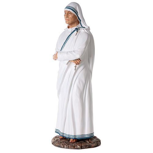 Estatua Madre Teresa de Calcuta brazos cruzados 110 cm fibra de vidrio 3