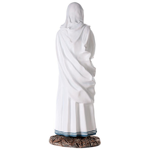 Estatua Madre Teresa de Calcuta brazos cruzados 110 cm fibra de vidrio 6