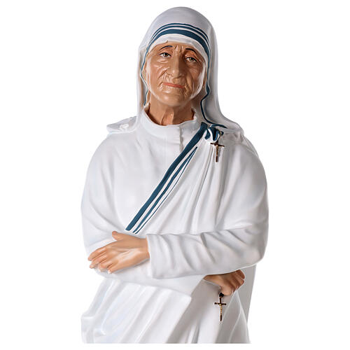 St. Mother Teresa of Calcutta statue folded arms, 110 cm fiberglass 2