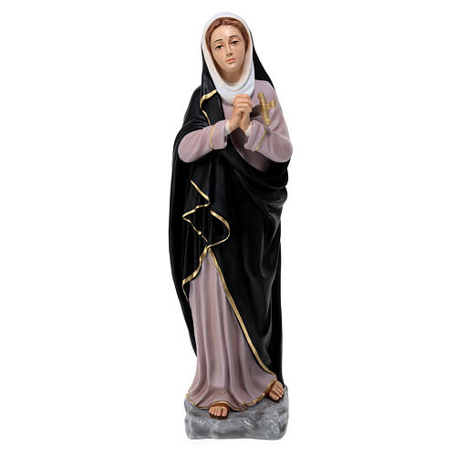 Estatua Virgen Dolorosa fibra de vidrio 80 cm pintada 1