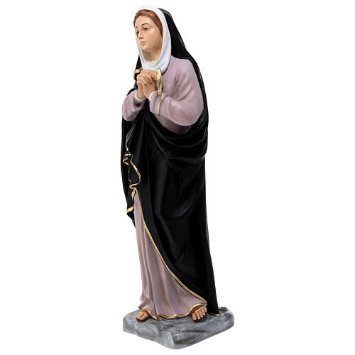 Estatua Virgen Dolorosa fibra de vidrio 80 cm pintada 3
