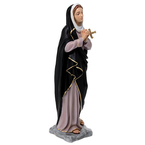 Estatua Virgen Dolorosa fibra de vidrio 80 cm pintada 5