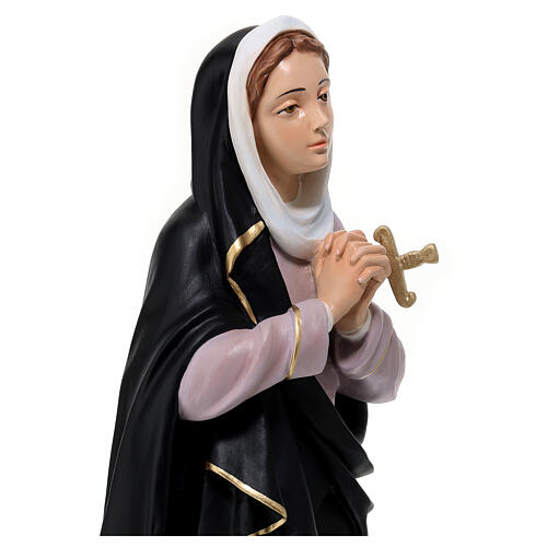 Statua Madonna Addolorata vetroresina 80 cm dipinta 4