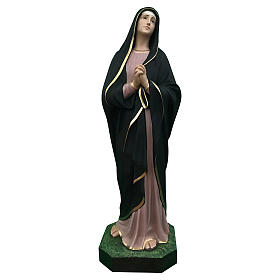 Estatua Virgen Dolorosa 110 cm fibra de vidrio pintada ojos de cristal