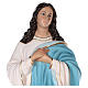 Statue of Our Lady of Assumption by Murillo in painted fibreglass with glass eyes 155 cm s4