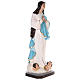 Statue of Our Lady of Assumption by Murillo in painted fibreglass with glass eyes 155 cm s5