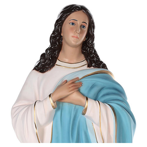 Estatua Virgen Asunta del Murillo 155 cm fibra de vidrio pintada ojos de cristal 4