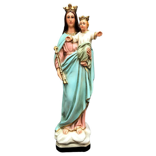 Statue of Our Lady of Help in painted resin 25 cm 1