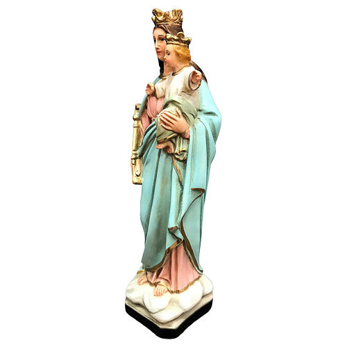 Statue of Our Lady of Help in painted resin 25 cm 3