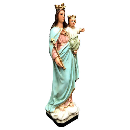 Statue of Our Lady of Help in painted resin 25 cm 4