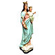 Statue of Our Lady of Help in painted resin 25 cm s4