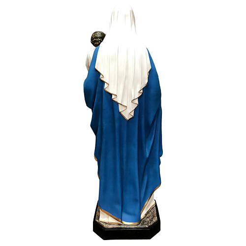 Statua Madonna con bambino 170 cm vetroresina dipinta occhi vetro 5