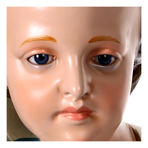 Statua Madonna con bambino 170 cm vetroresina dipinta occhi vetro 3